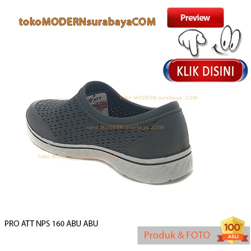 PRO ATT NPS 160 ABU Sepatu Pria Sepatu Slip On Karet