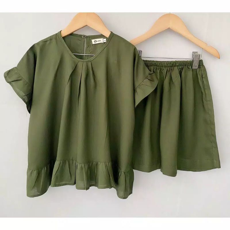 SETELAN ANAK LENGAN PENDEK + CELANA PENDEK BAHAN RAYON UMUR 3-5 TH || SETELAN ANAK RAYON || BAJU ANAK