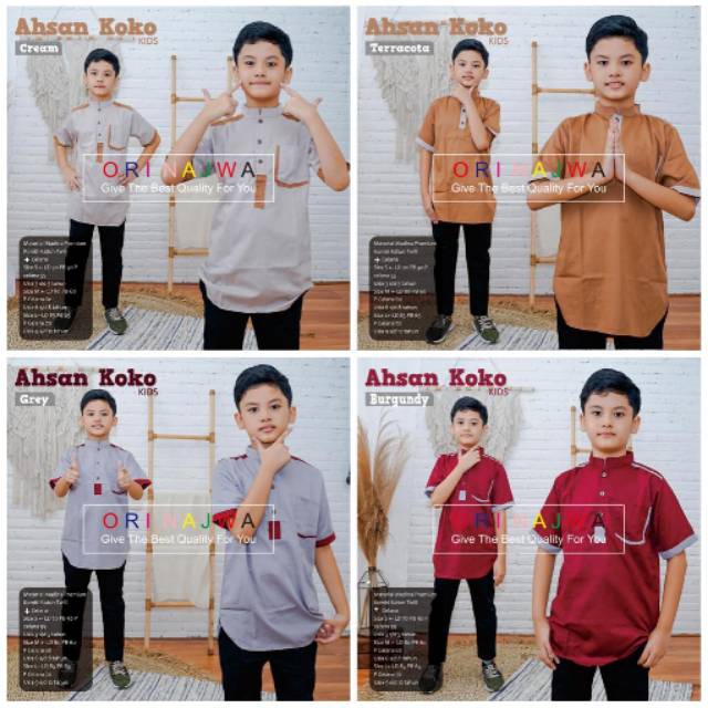 KOKO ANAK AHSAN READY SIZE S,M,L ORI NAJWA