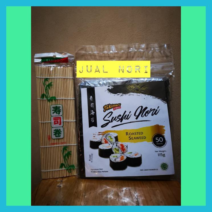 

PAKET TOKINORI 50 SHEET DAN TIKAR PENGGULUNG SUSHI | NORI SUSHI MAT