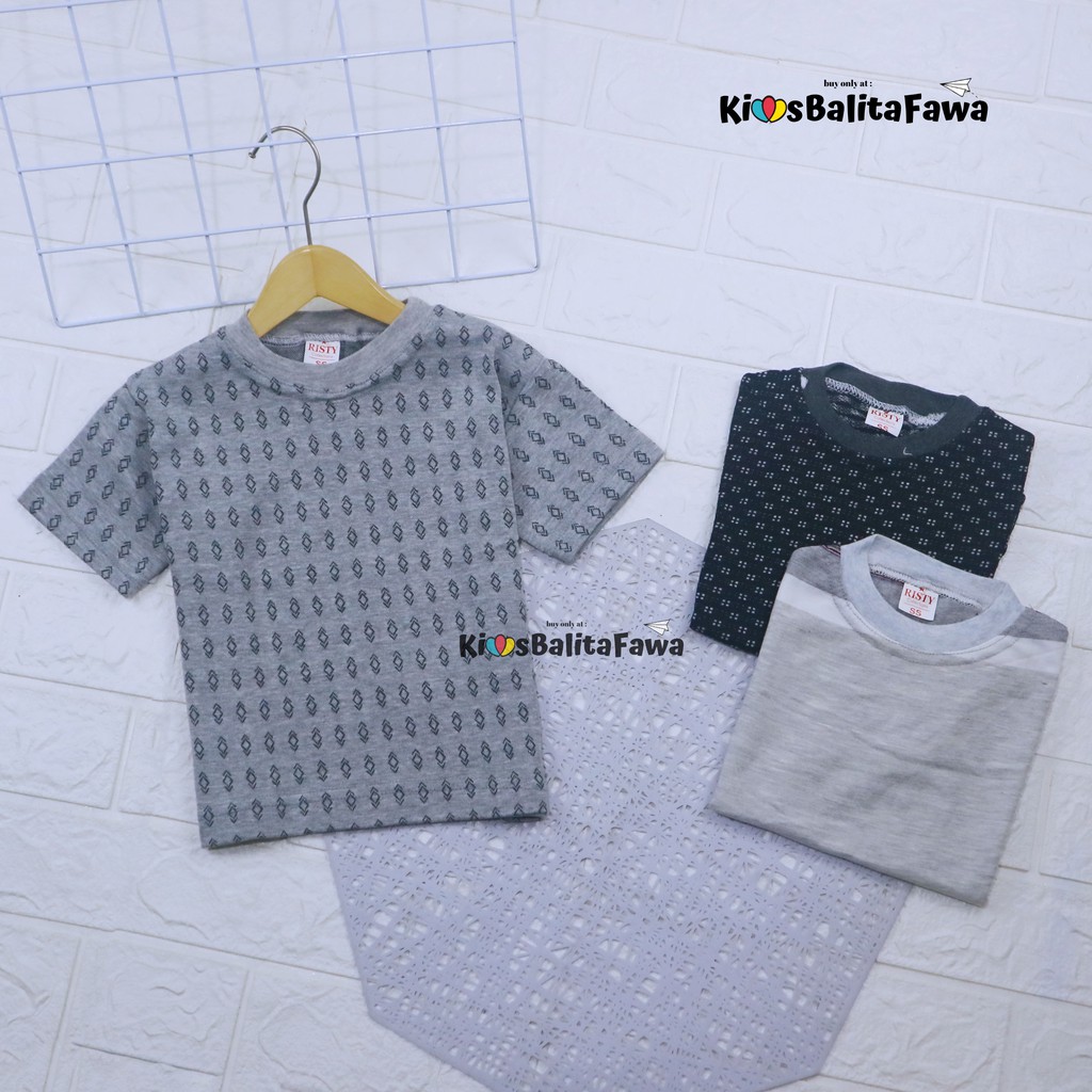 Kiano T-Shirt uk bayi - 10 Tahun / Baju Bayi Laki-Laki Kaos Atasan Anak Cowok Murah Oblong