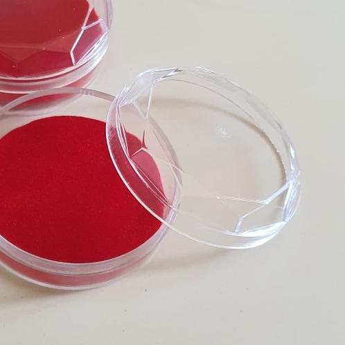 

☇ (Isi 12) Kotak / Box / Tempat Plastik Bulat 6cm Aksesoris Bros Rosario ⅎ