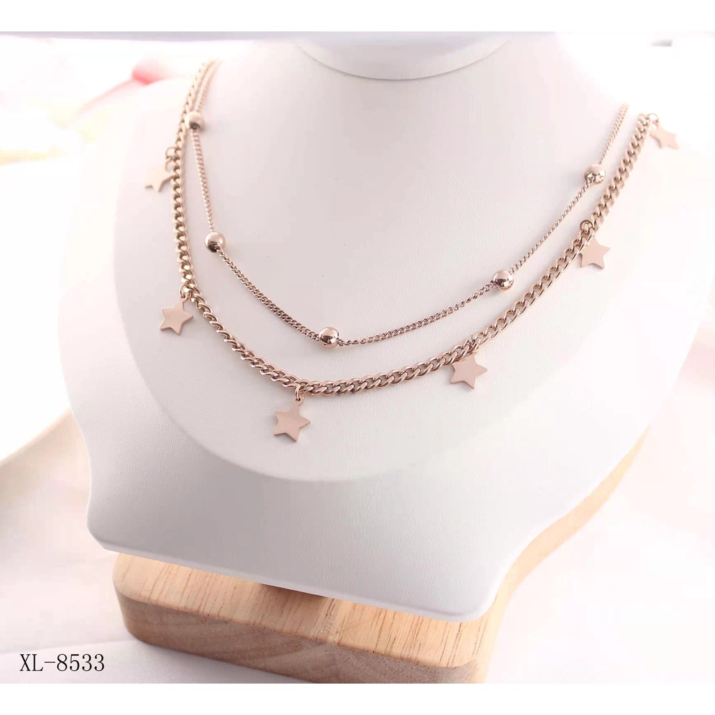 Kalung Titanium Permata Perhiasan Fashion 8533