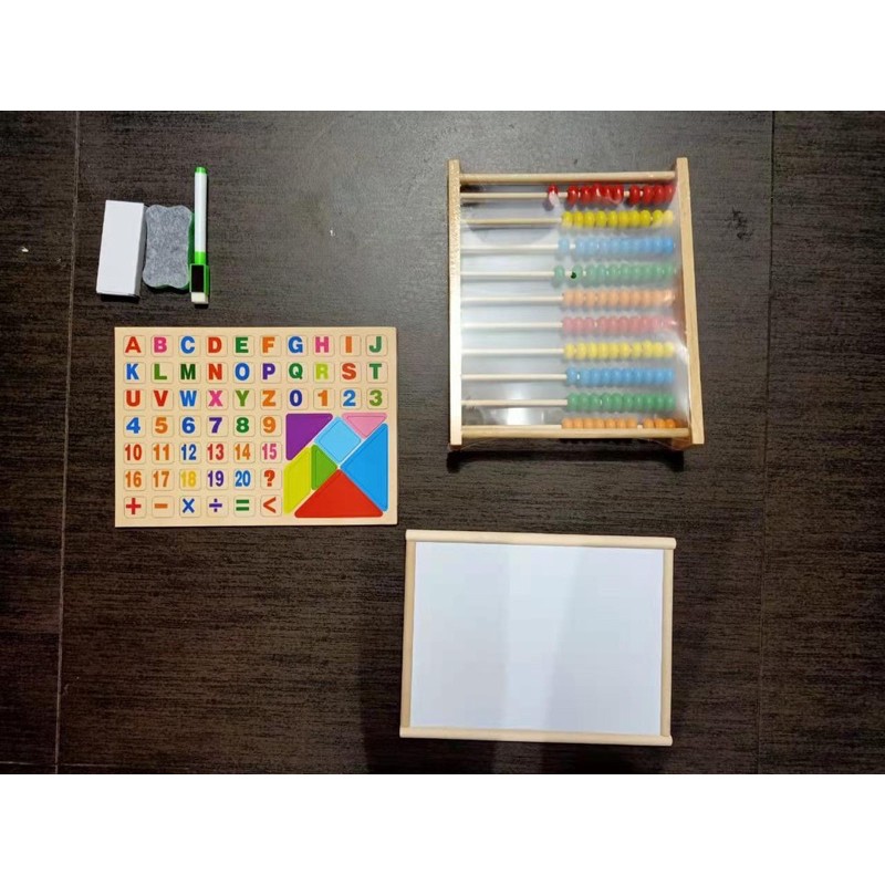 [BISA COD]EDUKASI SET SEMPOA 4IN1 PAKET KOMPLIT PAPAN TULIS BLOK MAGNET KOMPLIT