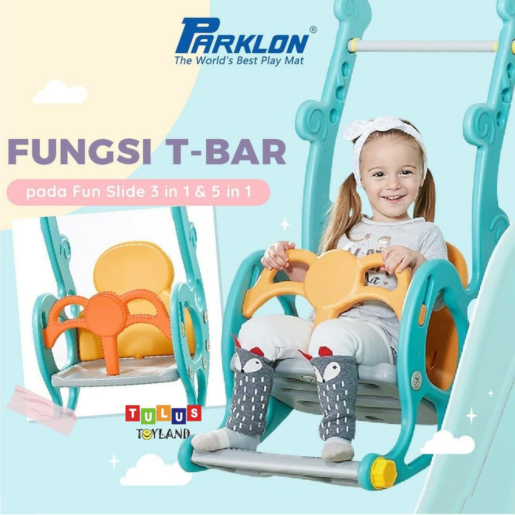 Perosotan Parklon Fun Slide n Swing 5 in 1 Multi Combination Castel 5in1 Seluncuran Ayunan Anak