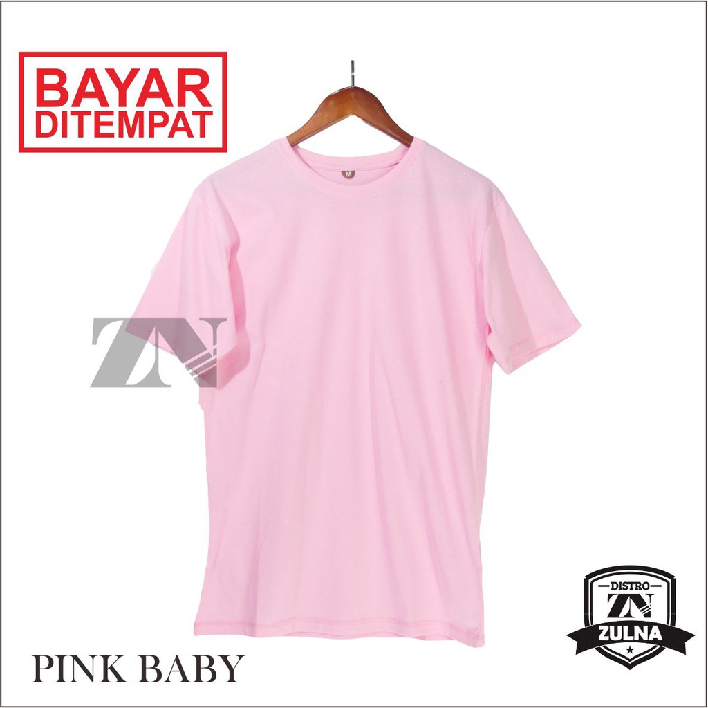  BAJU  KAOS POLOS  DISTRO PINK BABY KAOS UNISEX Shopee 