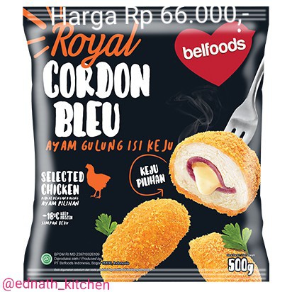 

BELFOODS ROYAL Cordon Bleu (Ayam Gulung isi Keju)