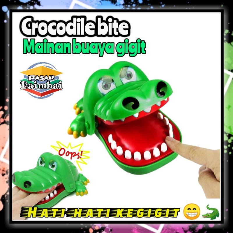 MAINAN ANAK BUAYA GIGIT CROCODILE DENTIST CROCODILE BITE MAINAN ANAK BONEKA BUAYA BANJARMASIN