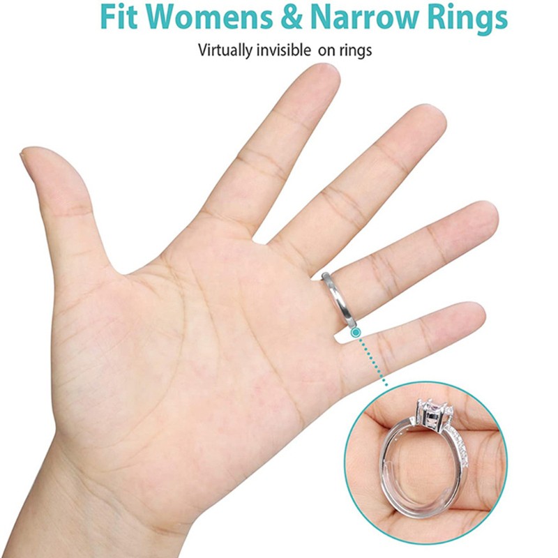 Moonlight Ring Adjuster / Pengecil Ukuran Cincin Bahan Silikon Transparan 8 Ukuran