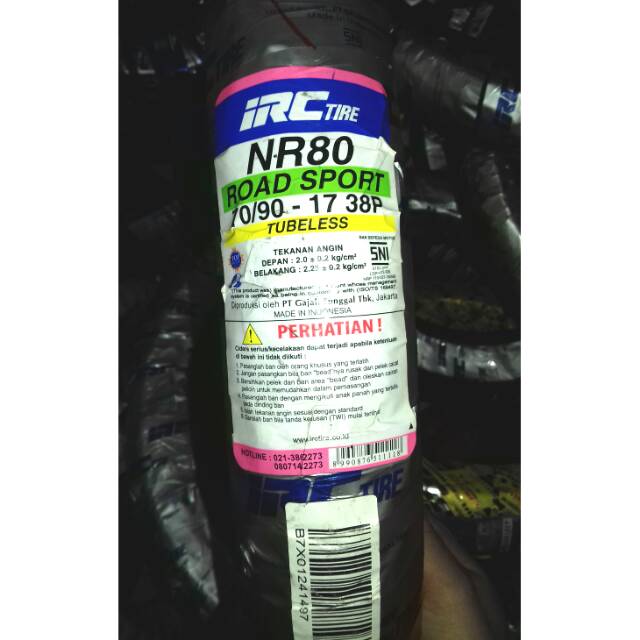 Ban tubles IRC depan 70/90.17..FREE PENTIL..for all bebek