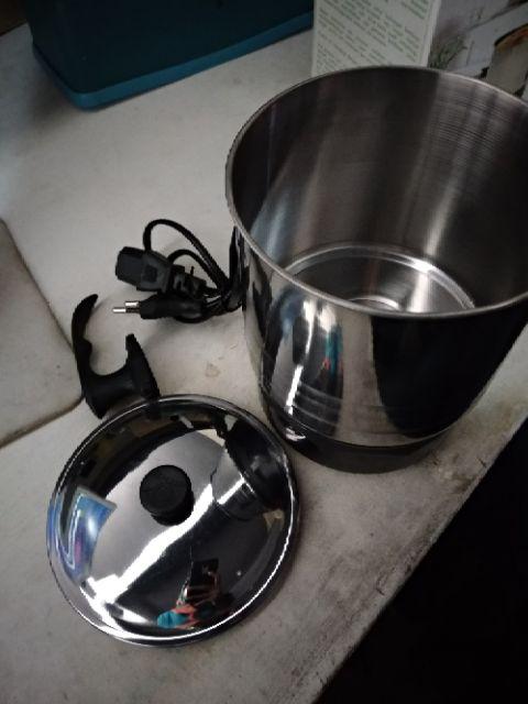 Mug Listrik Pemasak Air Merek Q2 Stainless Steel Ukuran 14 Cm Teko Listrik Peralatan Dapur 0082
