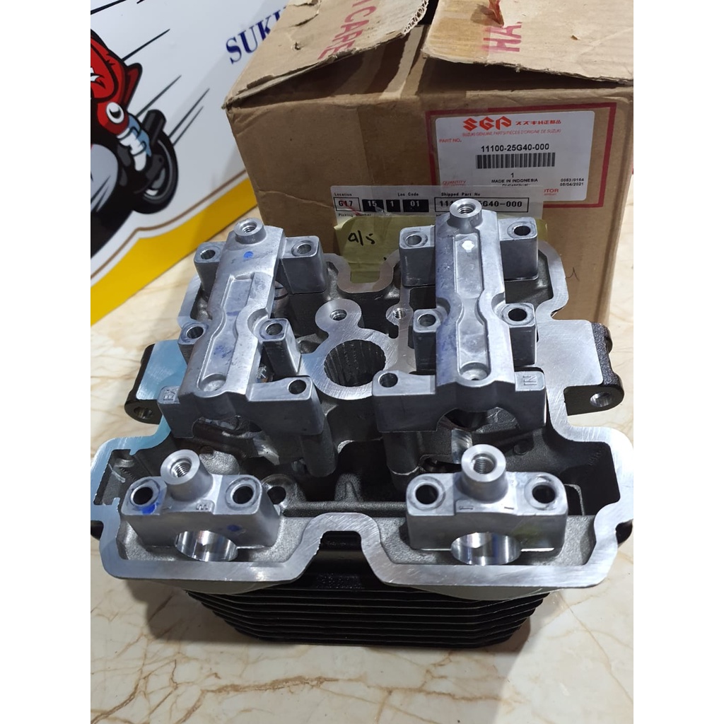 Block cylinder head SUZUKI 11100B25G40N000 SATRIA FU 150 KARBURATOR ASLI ORIGINAL