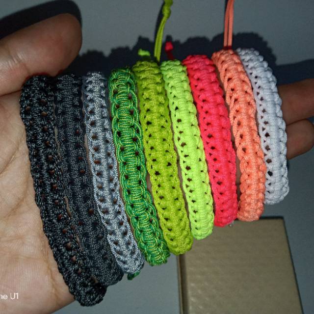 Gelang Tali Perusik Warna Coklat Bintik