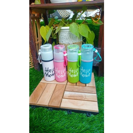 BOTOL MINUM KACA Hello Master