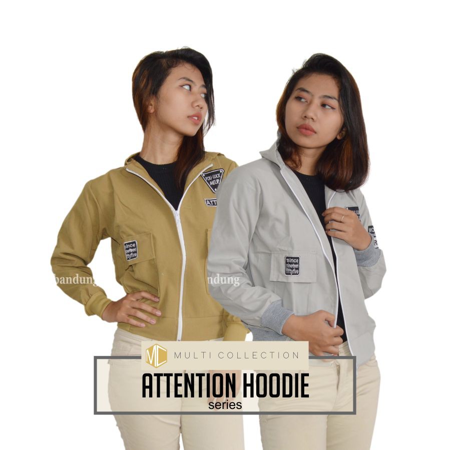 mc JAKET ATTENTION HOODIE WANITA - jaket wanita - jaket hoodie