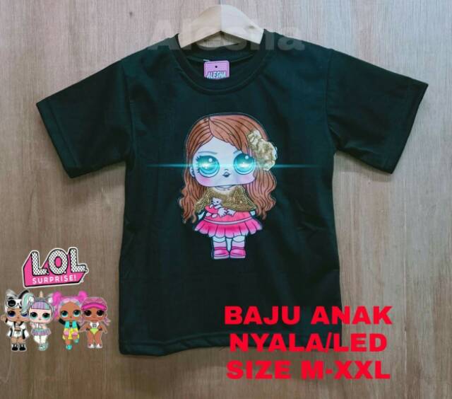 Rully68 _kaos Anak 2 lampu lem / kaos Anak katun murah tapi mewah