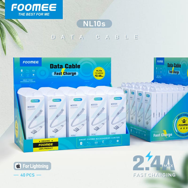FOOMEE Cable Data NL10s / NK13 For iPhone 2.4A Fast Charging PERPCS/ECERAN