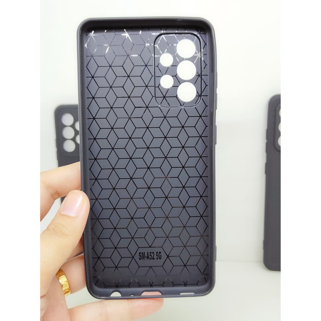 LUXURY Real Fiber Samsung A32 4G A52 A72 with Protector Camera TPU Slim Matte Softcase