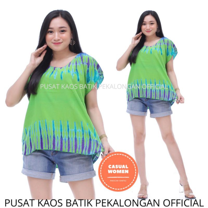 Baju MIDI Jumputan /kaos MIDI Pelamgi Jumputan