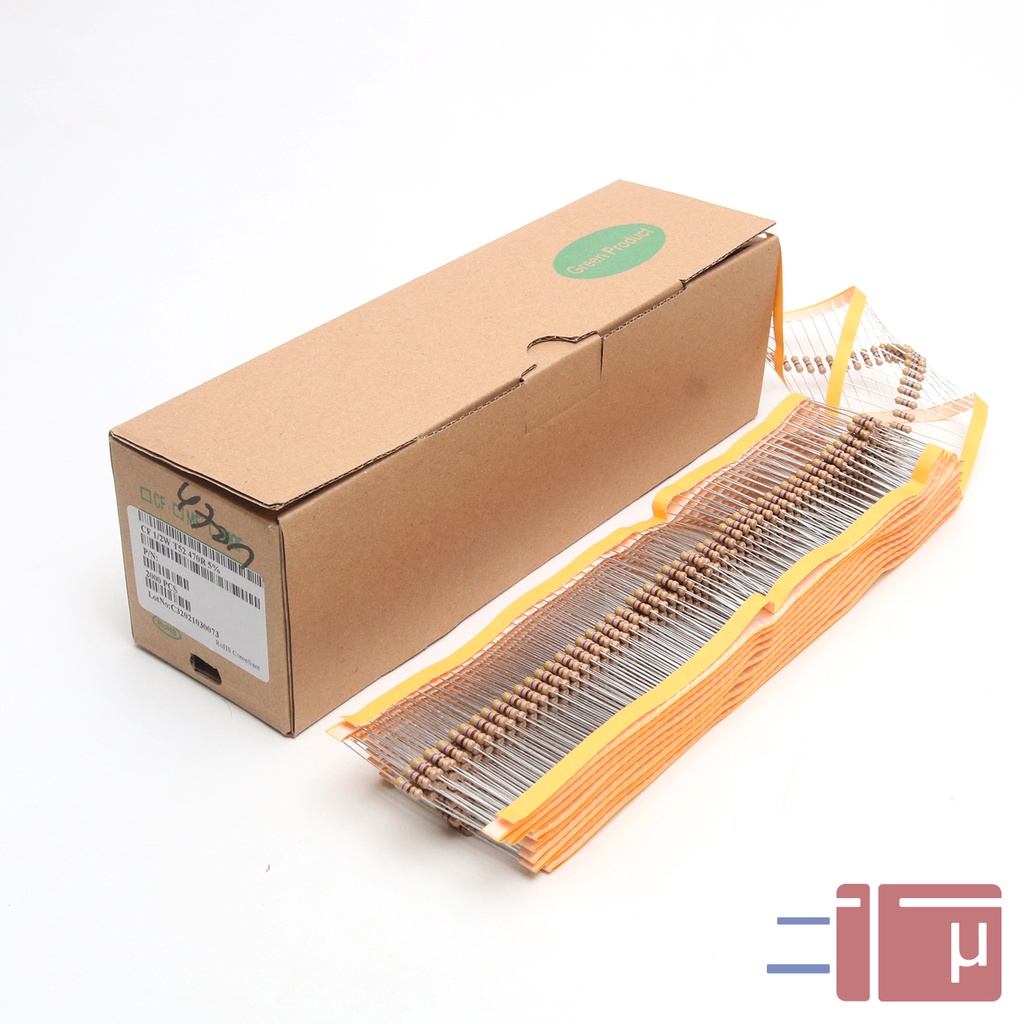X10 Resistor 470R 470 Ohm 1/2W Karbon 5% Taiwan Kaki Tembaga