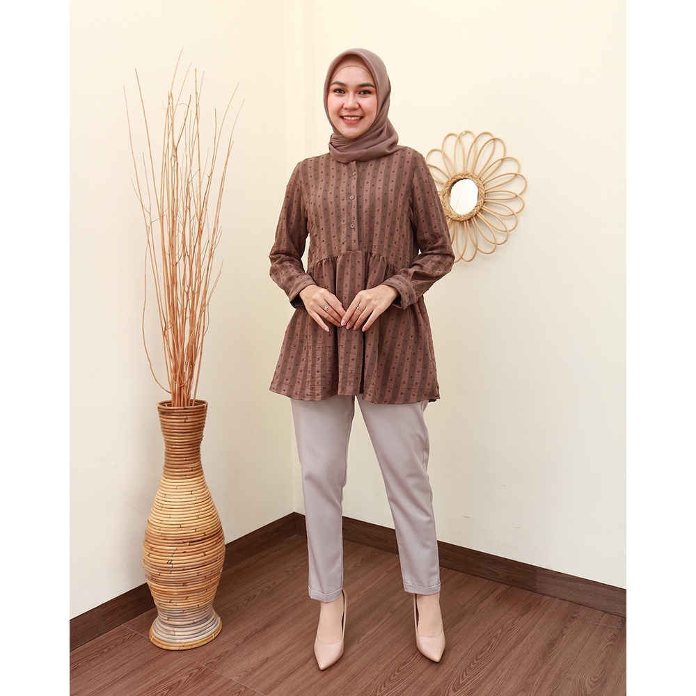 GOURA Blouse - Baju Kerja Wanita Terbaru by Hijab Mamah icis