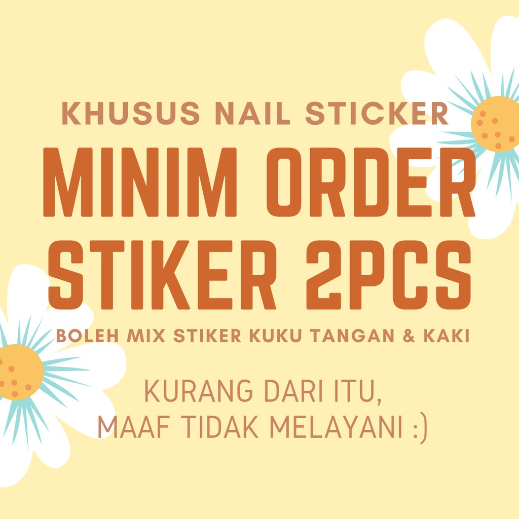 #Curved Stiker Kuku Premium Motif Milky French Solid 3D | Nail Sticker 14 PCS