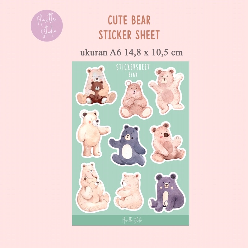 

[florettestudio] Cute Sticker Sheet Kiss Cut