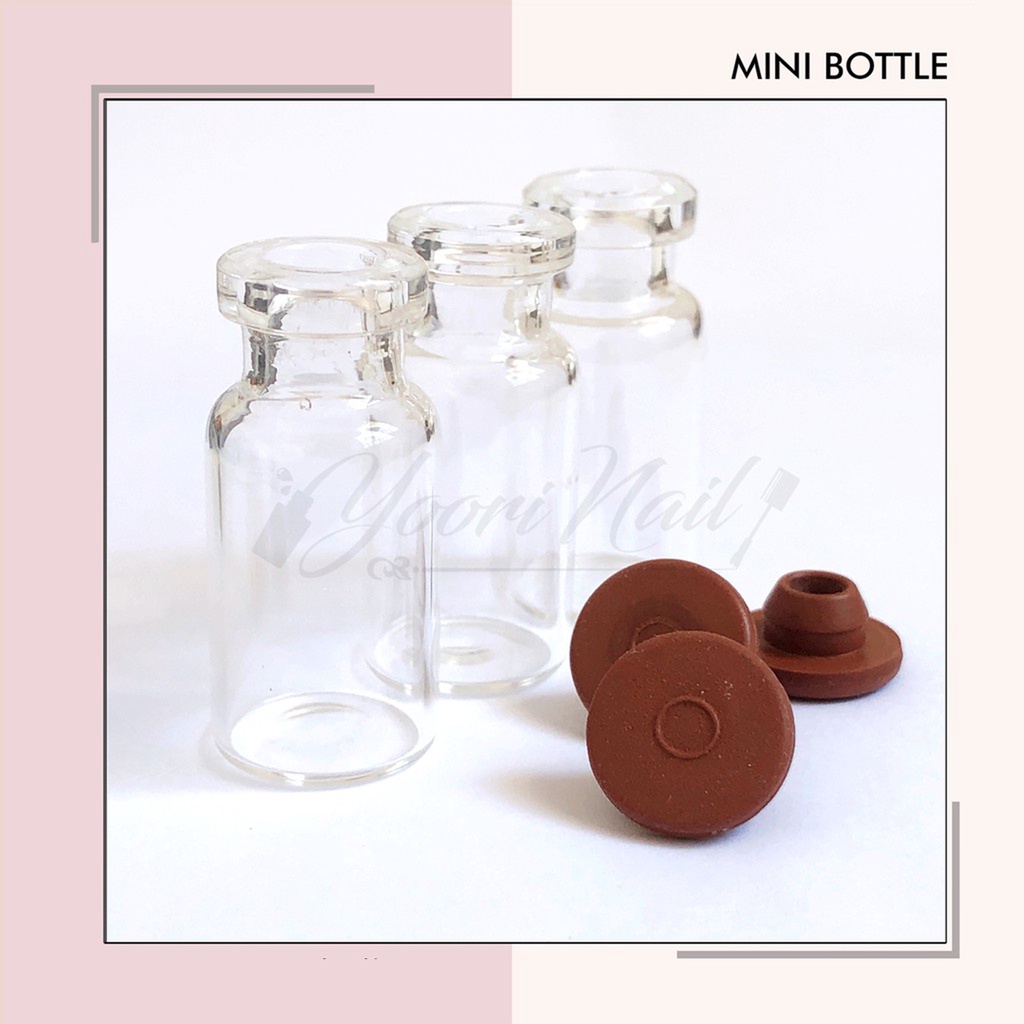 10pcs Mini bottle botol kecil mini jar bottle botol glitter parfum cairan souvenir botol kaca