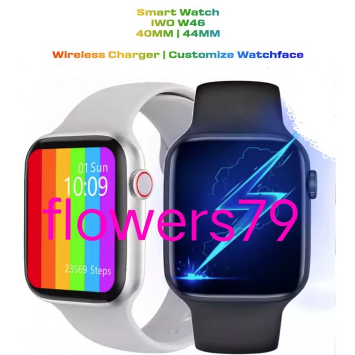 IWO 6 Plus/ IWO W46 Wireless Charger Bisa Custom Watchface Apple Watch