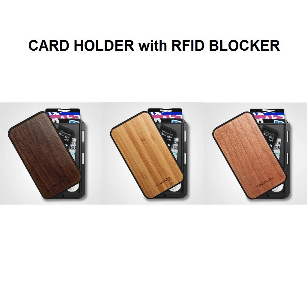 NEWBRING - ID Credit Card Holder Wallet Twist Model - Wood Material