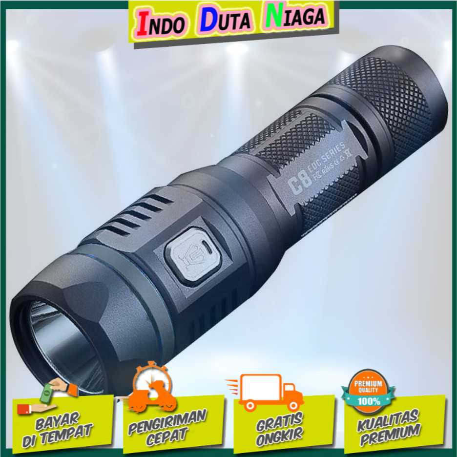 IDN TOOLS - JETBeam C8 Pro Tactical Senter LED Cree SST-40 N4 BC 1200 Lumens