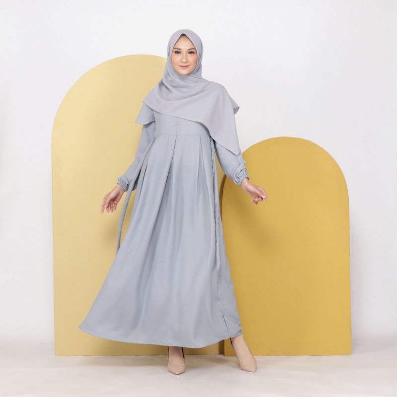 Restock !! Rinjani Dress (gamis polos) (gamis busui friendly) / gamis lebaran