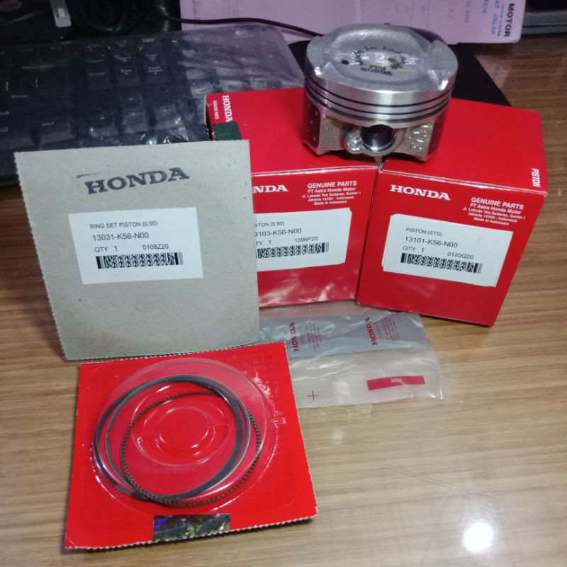 PISTON RING SEHER K56 CB CBR SUPRA GTR SONIC 150 R NEW LED SIZE OS STANDAR STD 50 ORIGINAL ORI ASLI HONDA AHM-1