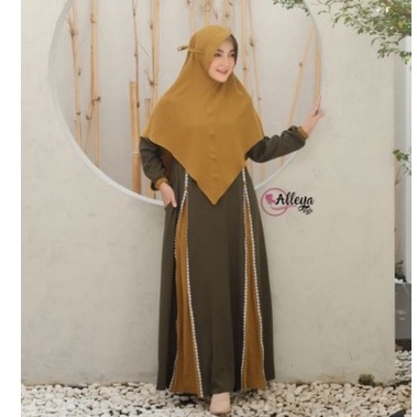 GAMIS SET KHIMAR ALLESYA BY ALLEYA RENDA S M L XL XXL OVERSIZE ELEGANT MODEL SET SYARI TERBARU