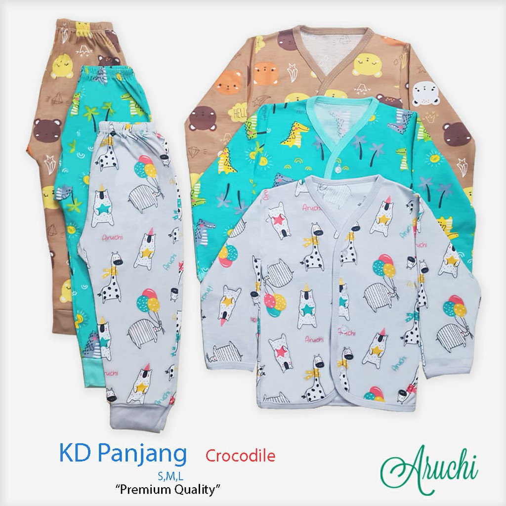 ♥BabyYank♥ ARUCHI STELAN PANJANG KANCING DEPAN 3 ELEPHANT CROCODILE SERIES SML