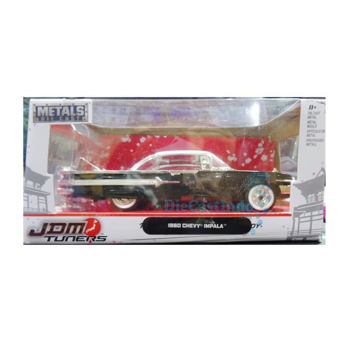 dct174 Jada 24 Chevy Impala 1960 Hitam Velg Kaleng