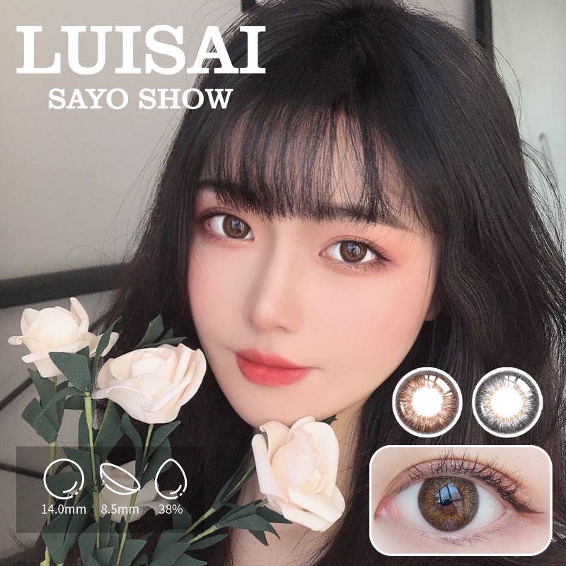 SAYOSHOW 1 PCS/SEBELAH MATA ( HANYA 1 PCS ) - Softlens LUISAI Normal, Minus 1.00 S/D 8.00 (14 mm)