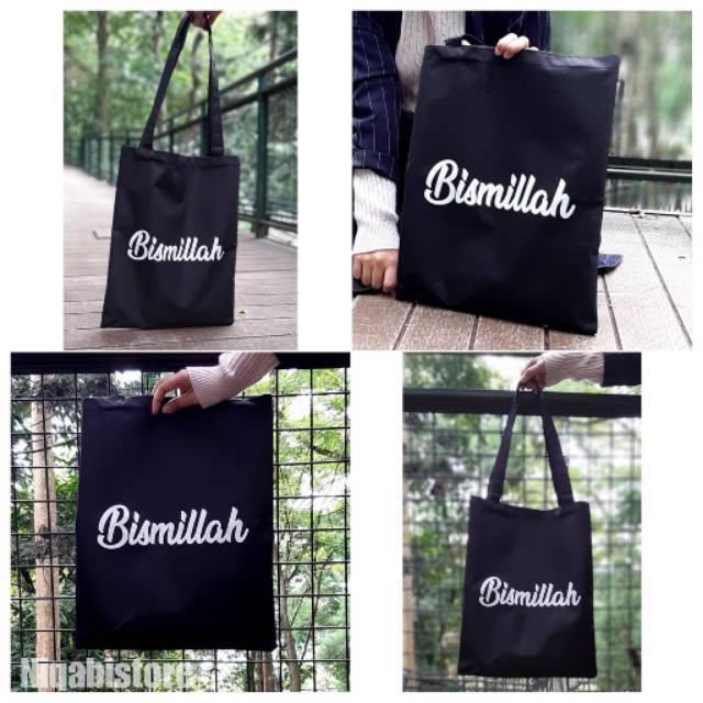 Totebag muslimah wanita  bismillah syari