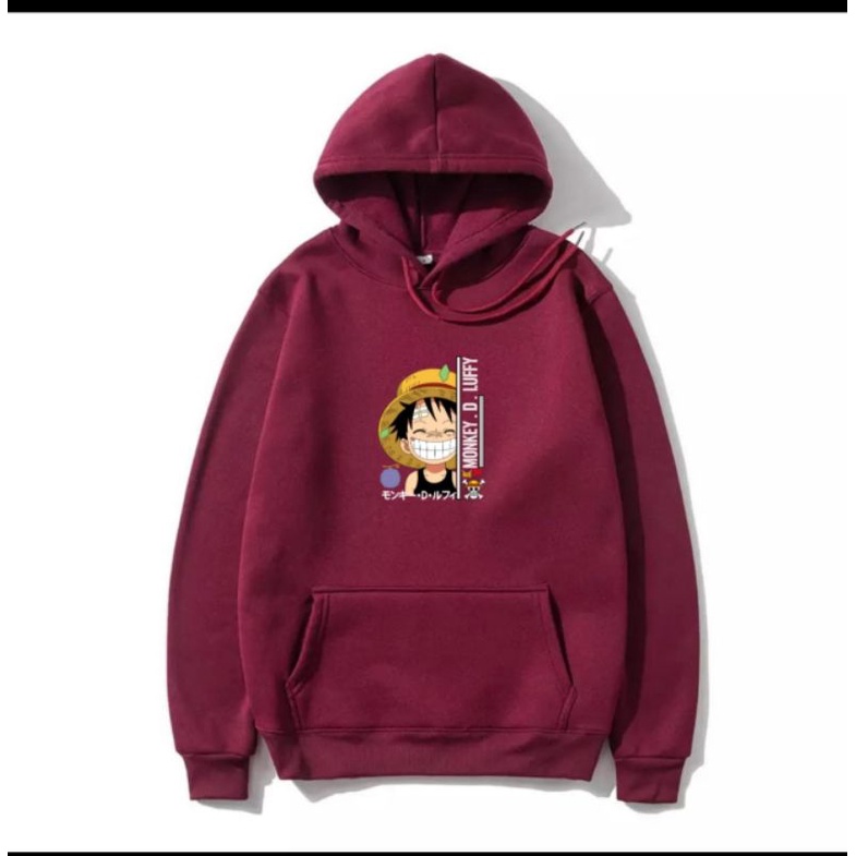 COD/DS/SWEATER HOODIE LUFFY NYENGIR size (M-L-XL-XXL)