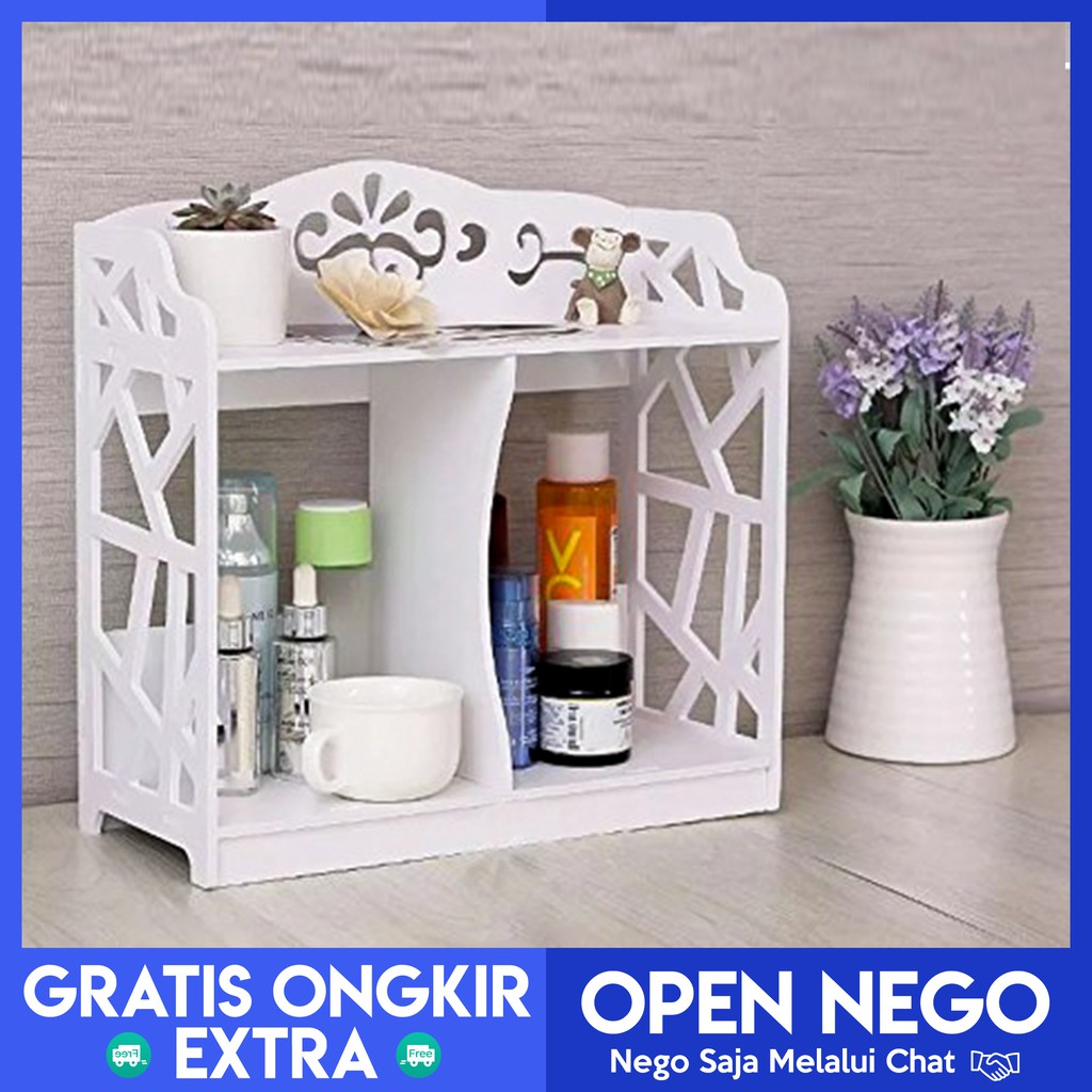 RAK KOSMETIK MAKE UP GANTUNG PLASTIK DINDING MURAH MULTIFUNGSI SERBAGUNA RAK AKSESORIS IMPORT