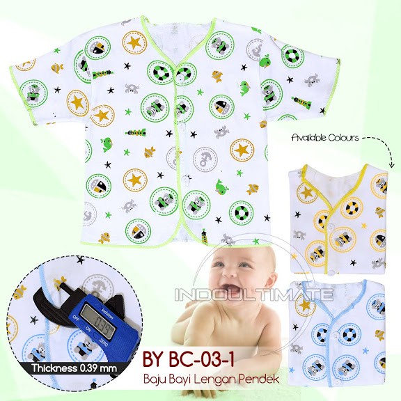 Baju Bayi DIPFY Double Knit 100% Katun tebal / Pakaian Kaos Atasan bayi newborn baru lahir murah