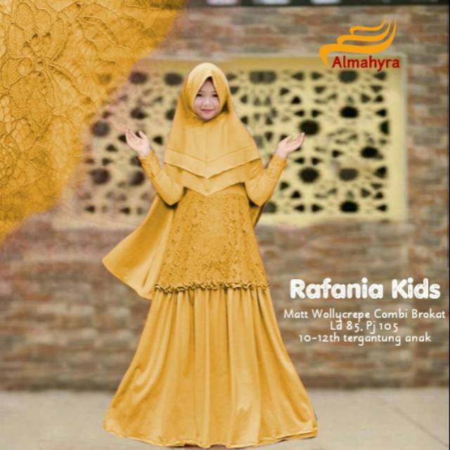 GAMIS ANAK REMPEL BRUKAT RAFANIA KIDS SYARI CANTIK