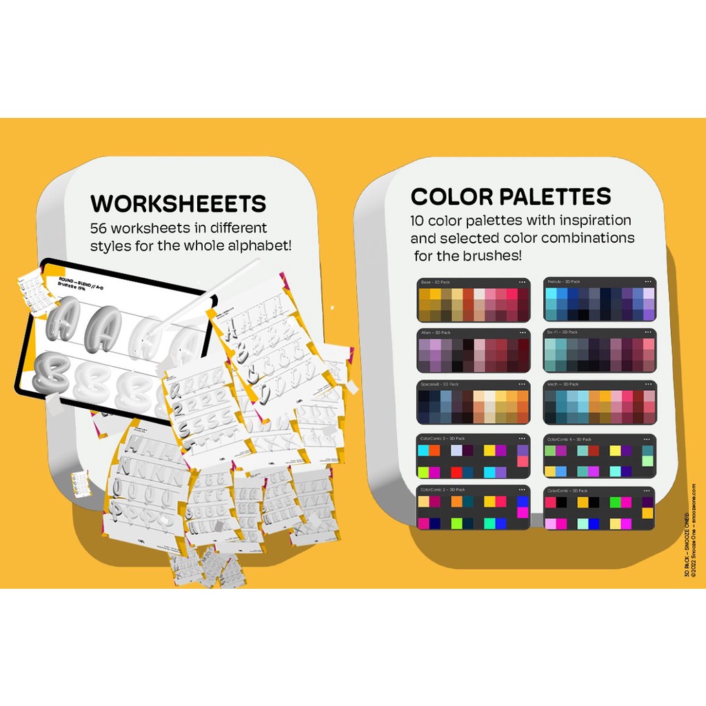 Procreate Brush - 3D Pack Brushes for Procreate with Manual