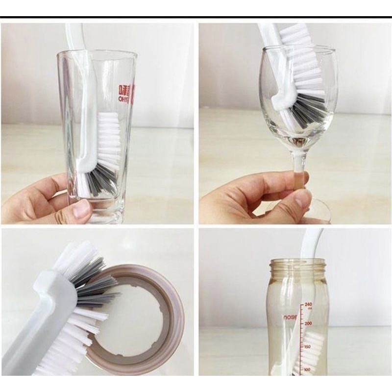 Sikat Botol / Gelas 30cm SIKAT BOTOL GELAS BRUSH GAGANG PANJANG | SIKAT PEMBERSIH BOTOL GELAS GAGANG