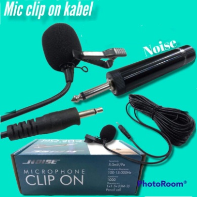 NEW PROMO!! Mic Clip on Kabel NOISE / Mic Jepit Kancing Kabel Panjang 10 Meter