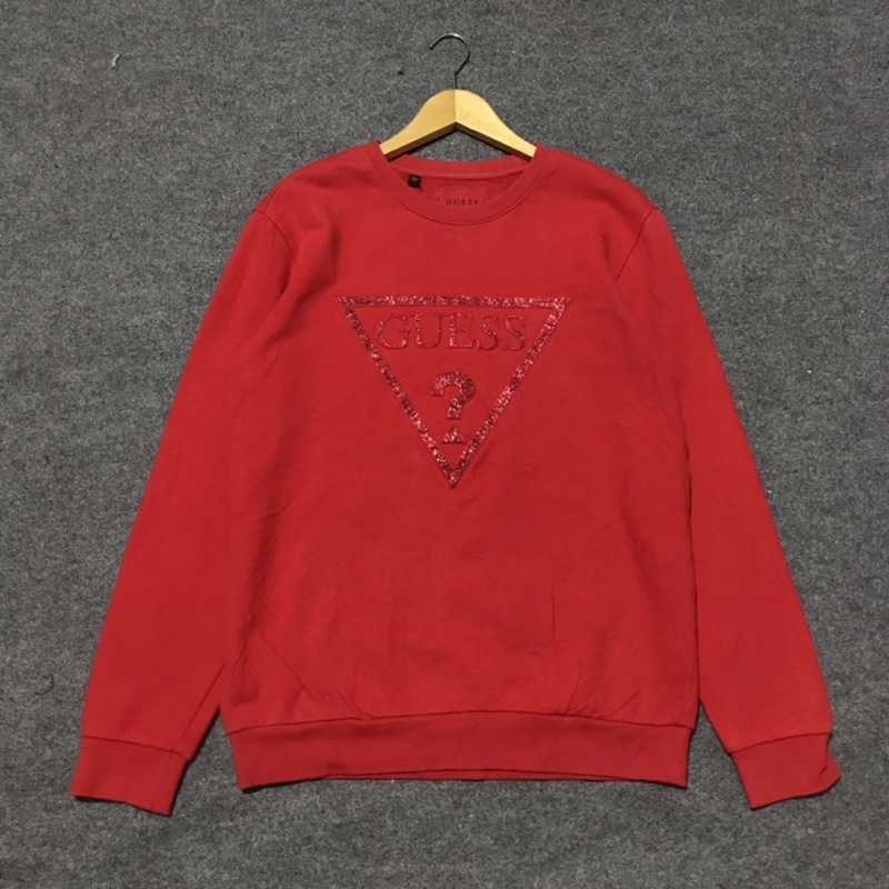 GUESS Red on Red Sweater Second Original Size L