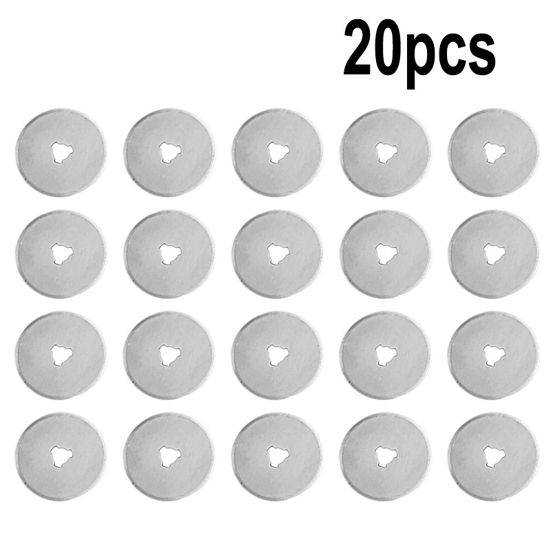 

20pc 45mm Rotary Cutter Blade Cutting Mat Quilting Fabric Paper Leather Craft Hand Held