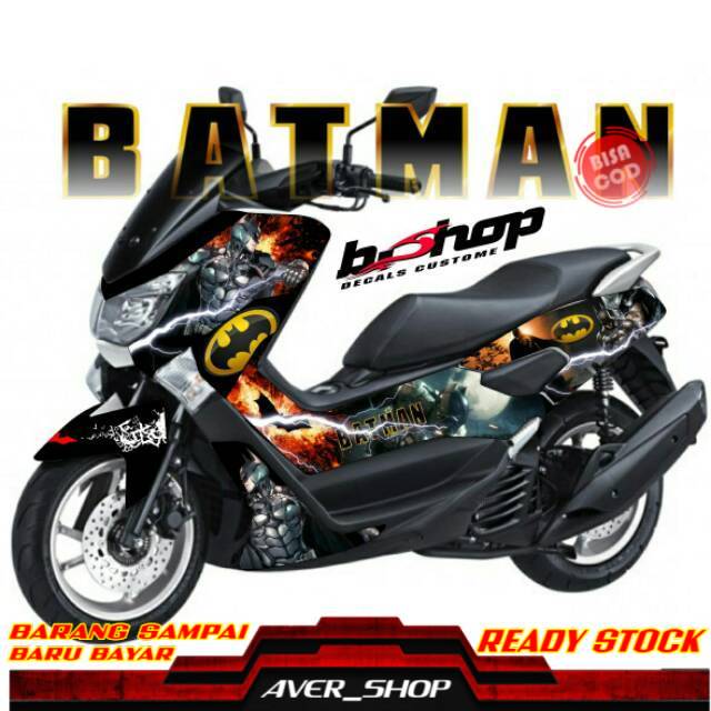 Decal Nmax old full body motif Batman Striping motor nmax 155 Stiker decal nmax Sticker motor