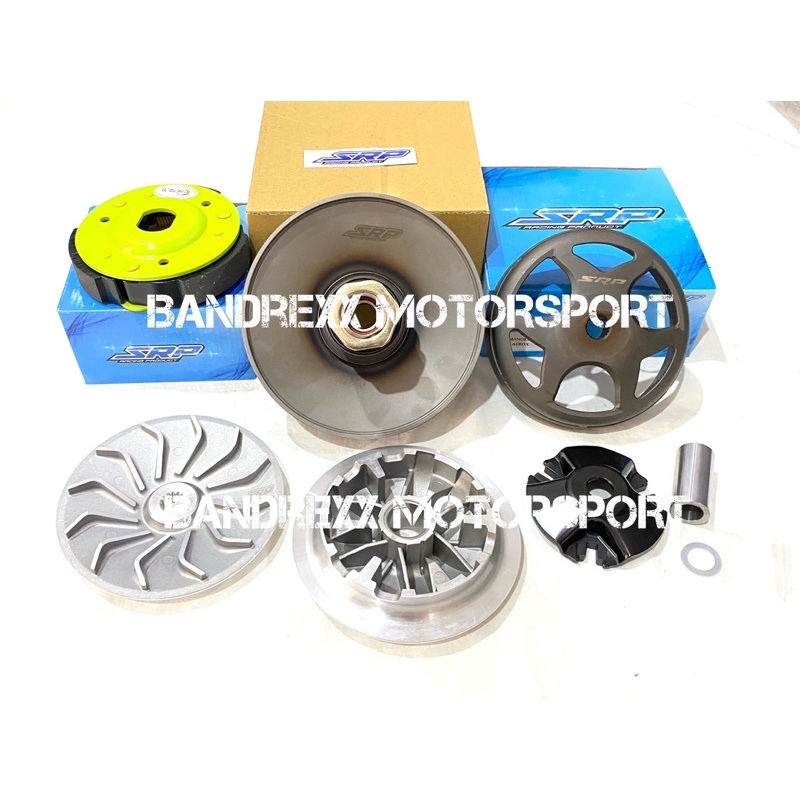 Paket CVT Pulley SRP+Mangkok Ganda SRP+Kampas Ganda SRP+Secondary Sliding SRP For Aerox 155-Lexi-Aer