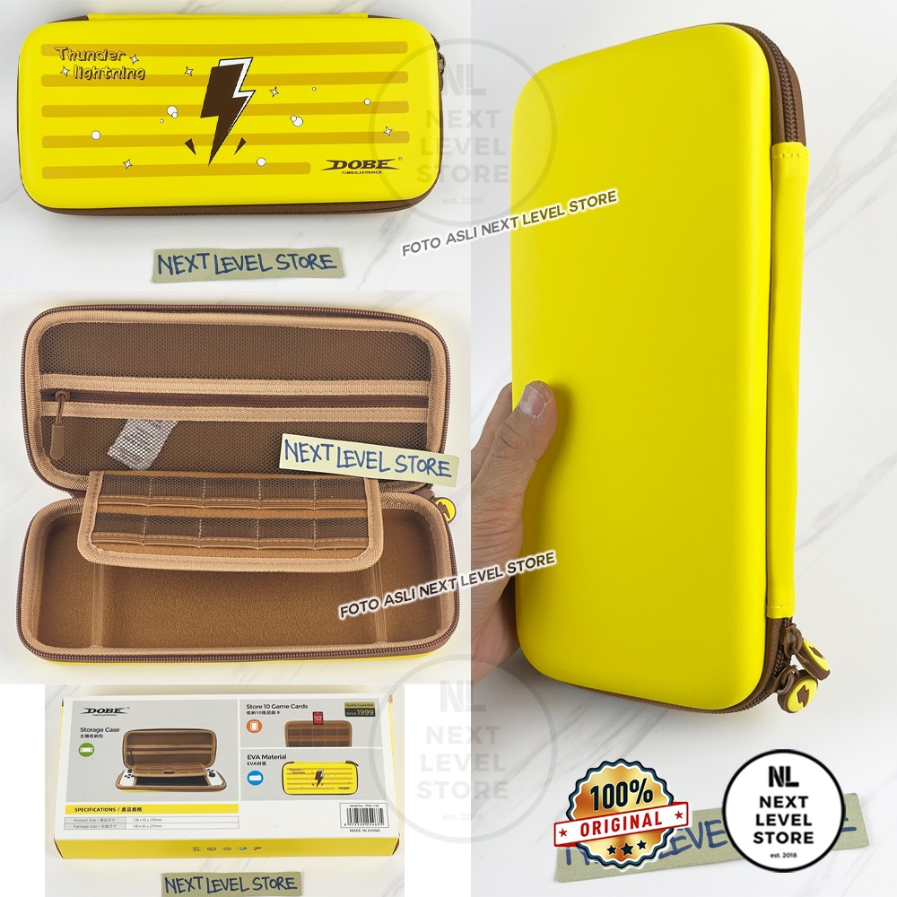 DOBE Storage Case Yellow Pikachu Nintendo Switch OLED V1 V2 TNS-1130 - Original